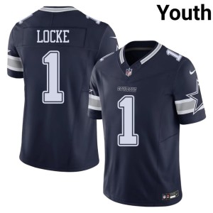 Dallas Cowboys P.J. Locke #1 Navy Youth Embroidery Jerseys 818917-858