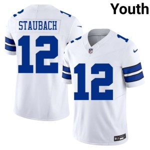 Dallas #12 Youth White Roger Staubach 2026 Jersey 398668-826