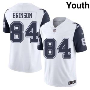 Big D Embroidery Romello Brinson Color Rush Youth White #84 Jersey 369479-966