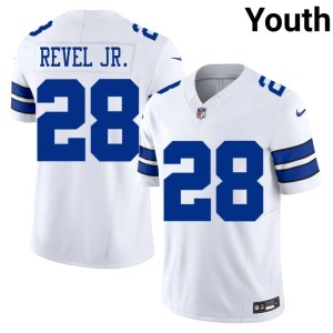 Lone Star Cowboys Limited Shavon Revel Jr. #28 White Youth Jerseys 811928-550