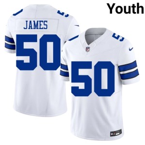 D-Boys Football Youth #50 Shemar James White Jersey 967425-213