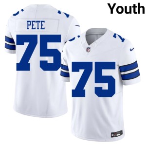 Cowboys White Shiyazh Pete Game #75 Youth Jersey 480436-555