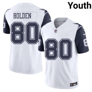 DAL #80 Youth White 2026-27 Traeshon Holden Color Rush Jerseys 429129-768