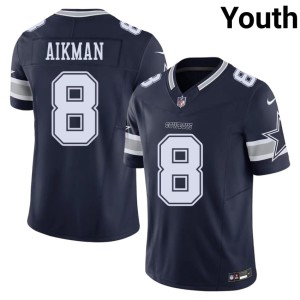 Cowboys Nation #8 Youth NIL Navy Troy Aikman Jerseys 146878-685