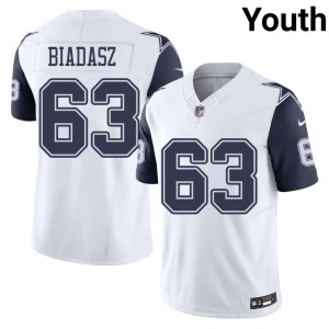 The Pokes Tyler Biadasz Color Rush Youth #63 2026 White Jerseys 657951-106