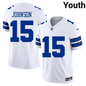 Dallas Cowboys Limited Tyler Johnson #15 White Youth Jersey 955041-389