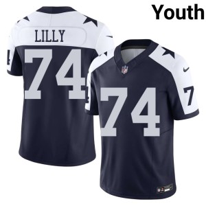 The Pokes Youth Alternate Navy #74 Official Bob Lilly Jerseys 115472-399