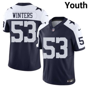 Dallas Cowboys NIL #53 Alternate Navy Dee Winters Youth Jersey 897230-680
