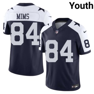 Big D Stitched Denzel Mims Youth Alternate Navy #84 Jerseys 490413-622