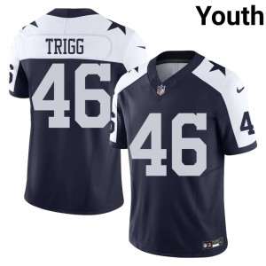 DC Michael Trigg Alternate Replica #46 Navy Youth Jersey 183983-994