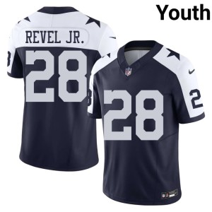 Cowboys Nation Shavon Revel Jr. Navy Stitched Youth #28 Alternate Jerseys 894139-877