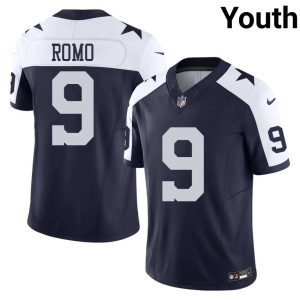 The 'Boys Tony Romo Youth Alternate #9 Navy Football Jerseys 792863-701